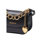 Torebka Love Moschino, czarna, poliester