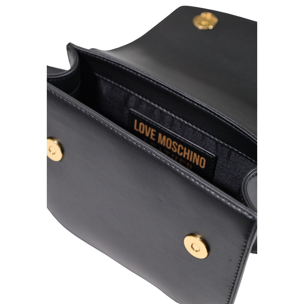 Torebka Love Moschino, czarna, poliester