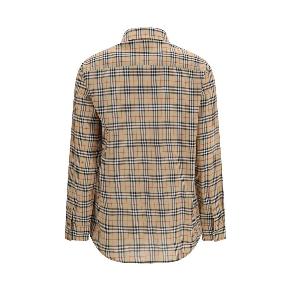 Burberry Beige Bomuldsmønstret Skjorte