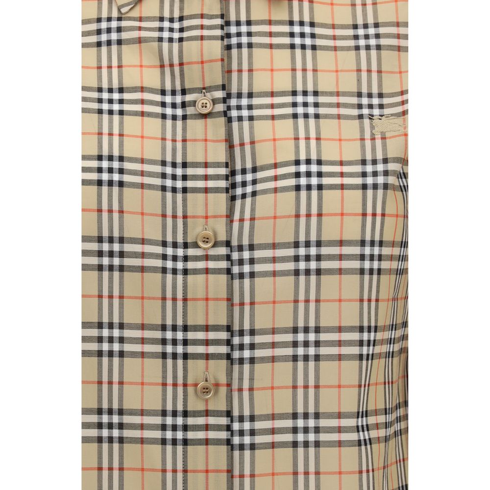 Burberry Beige Bomuldsmønstret Skjorte