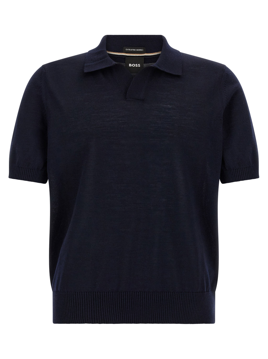 Hugo Boss Blue Virgin Wool Polo Shirt