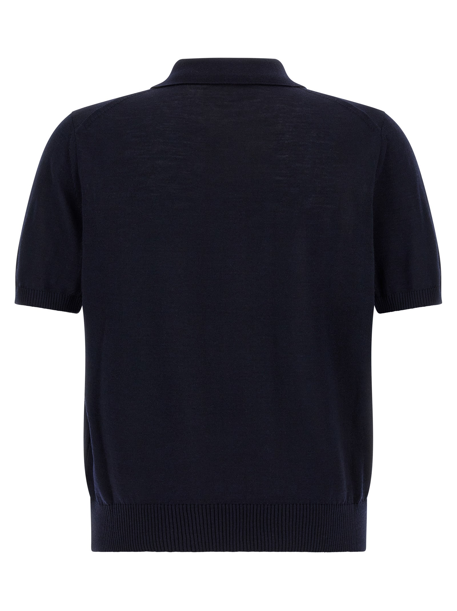 Hugo Boss Blue Virgin Wool Polo Shirt