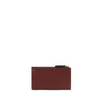 PINKO Bordeaux Calf Leather Bos Taurus Wallet