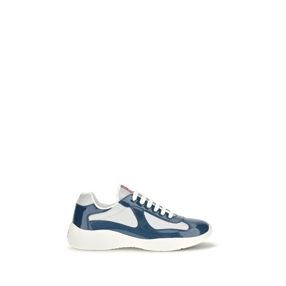 Prada Blå Kalveskind Bovidae Atletiske Sneakers