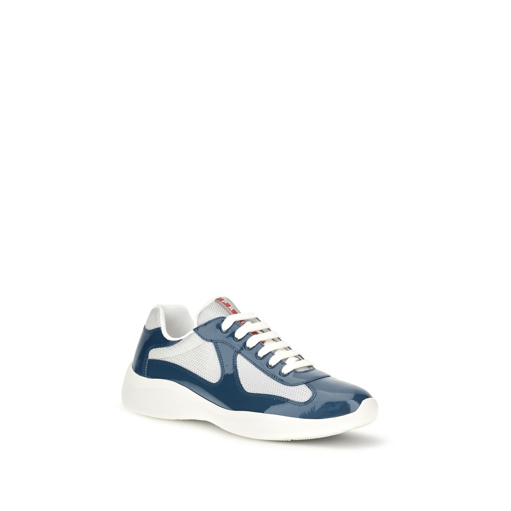 Prada Blå Kalveskind Bovidae Atletiske Sneakers