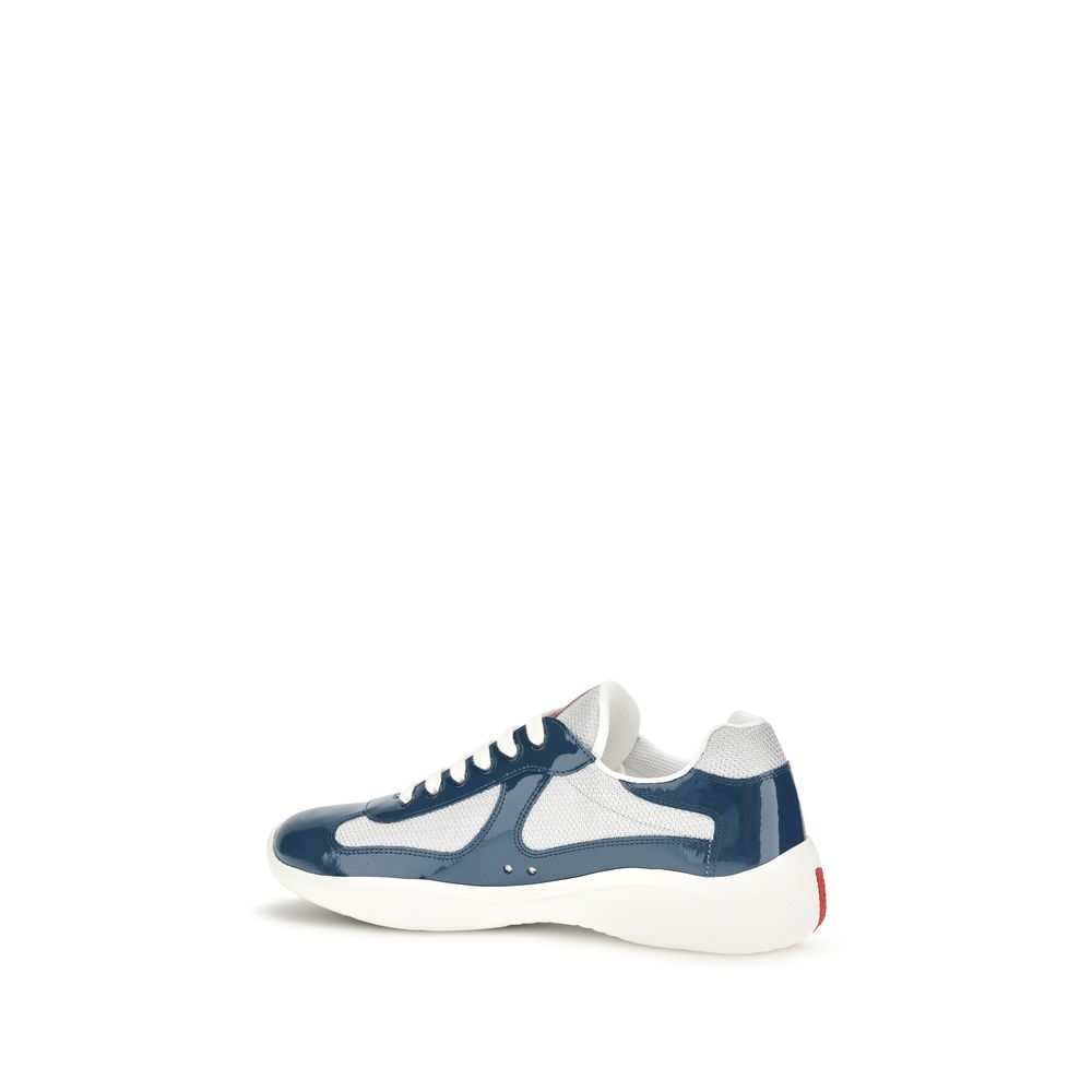Prada Blå Kalveskind Bovidae Atletiske Sneakers