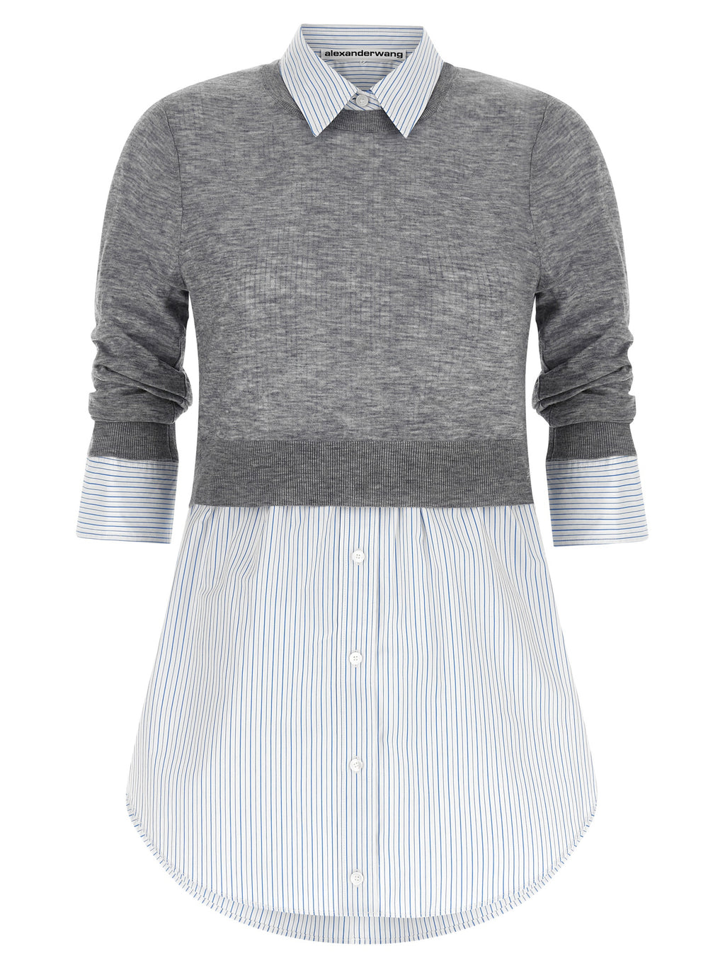 Alexander Wang Gray Wool Blouse