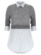 Alexander Wang Gray Wool Blouse