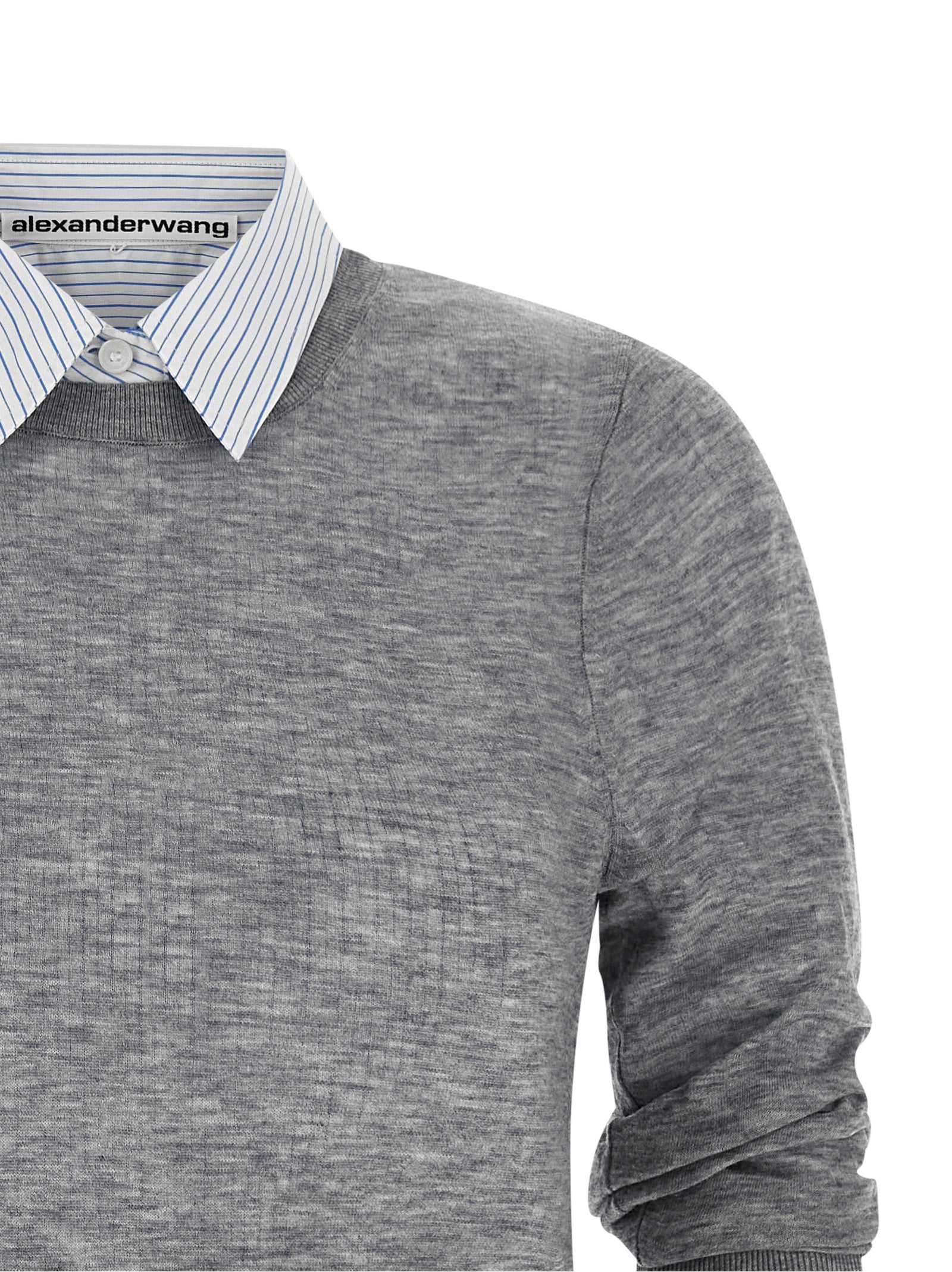 Alexander Wang Gray Wool Blouse
