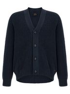 Hugo Boss Blue Cotton Cardigan