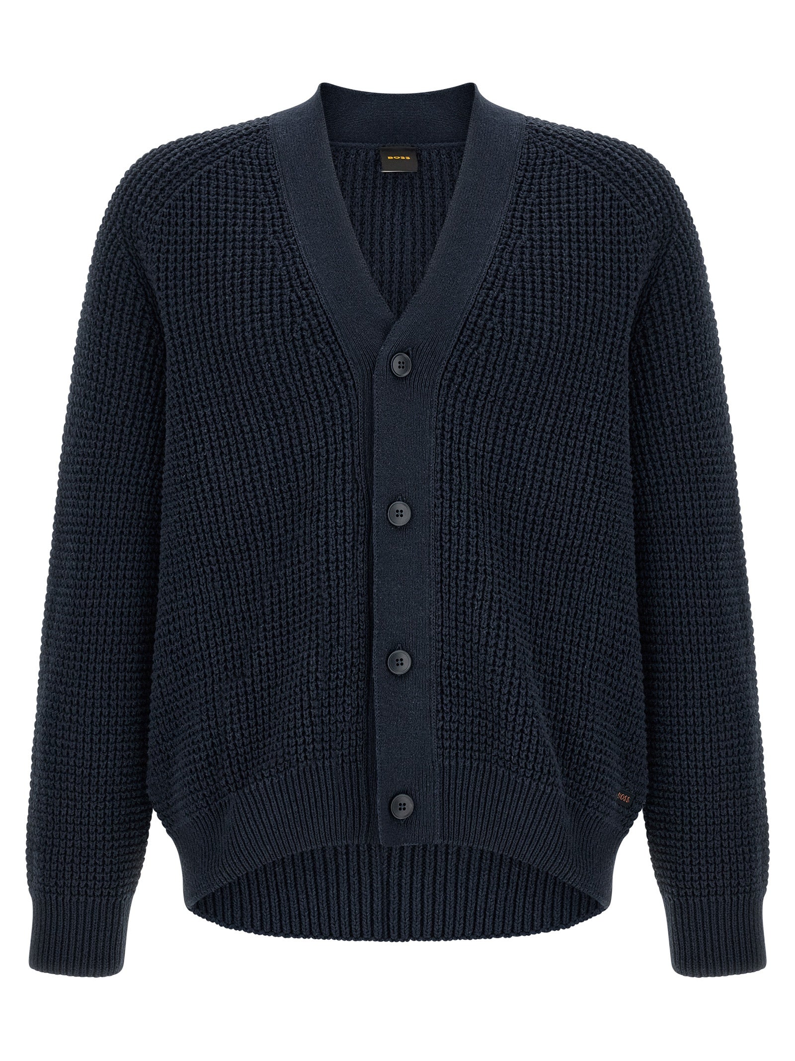 Hugo Boss Blue Cotton Cardigan