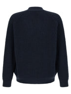 Hugo Boss Blue Cotton Cardigan
