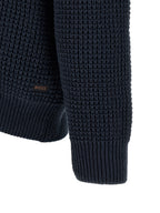 Hugo Boss Blue Cotton Cardigan