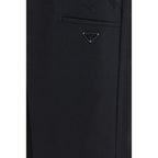 Prada Black Cotton Casual Pants
