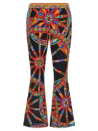 Dolce & Gabbana Multicolor Silk Flared Pants