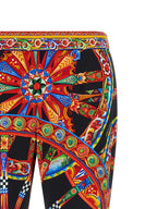 Dolce & Gabbana Multicolor Silk Flared Pants