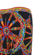 Dolce & Gabbana Multicolor Silk Flared Pants