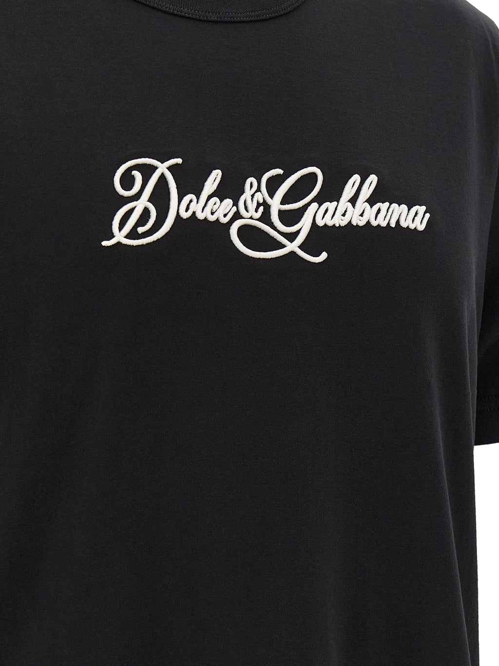 Dolce & Gabbana Black Cotton T-Shirt