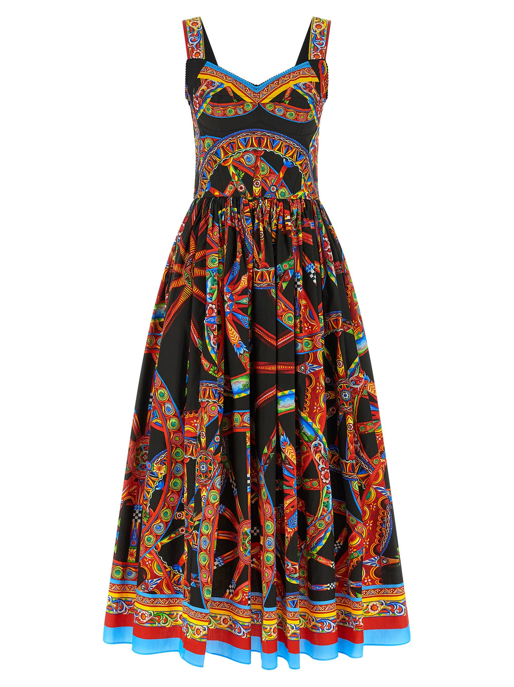 Dolce & Gabbana Multicolor Cotton Long Dress