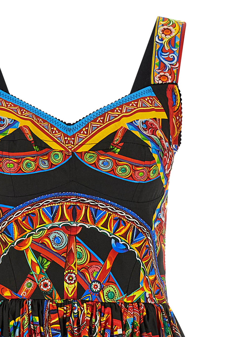 Dolce & Gabbana Multicolor Cotton Long Dress