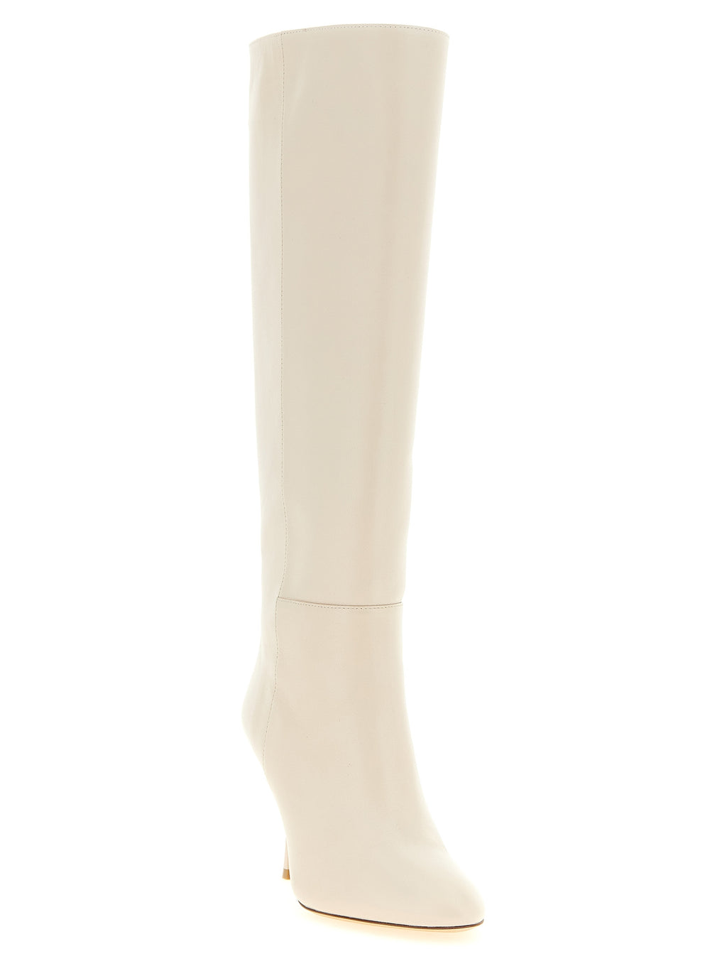 Stuart Weitzman White Lamb Leather Over The Knee