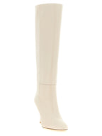 Stuart Weitzman White Lamb Leather Over The Knee