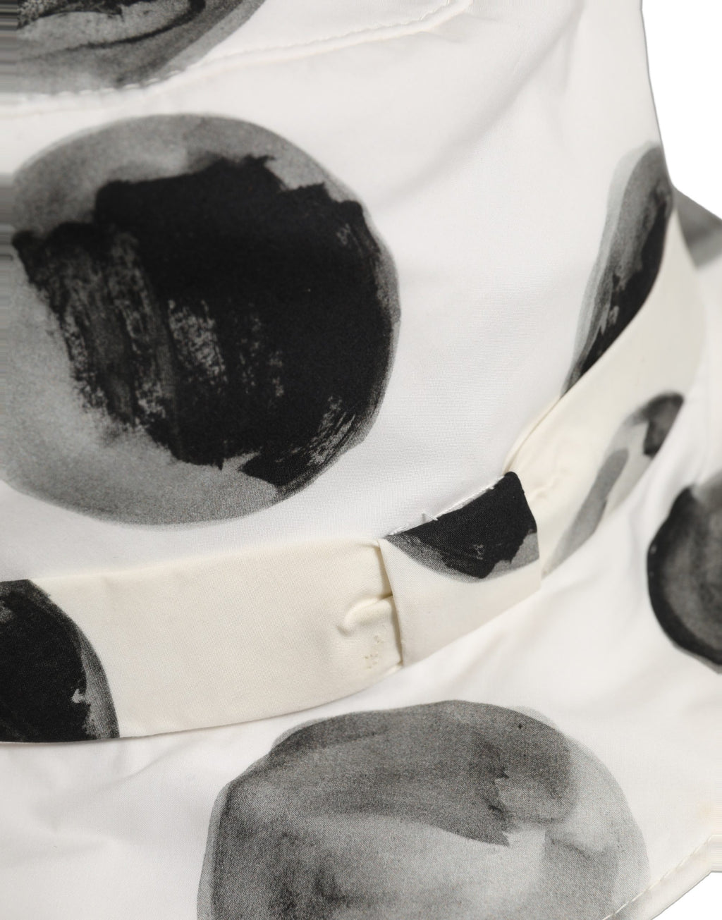 Dolce & Gabbana White Cotton Big Polka Dot Pattern Bucket Hat
