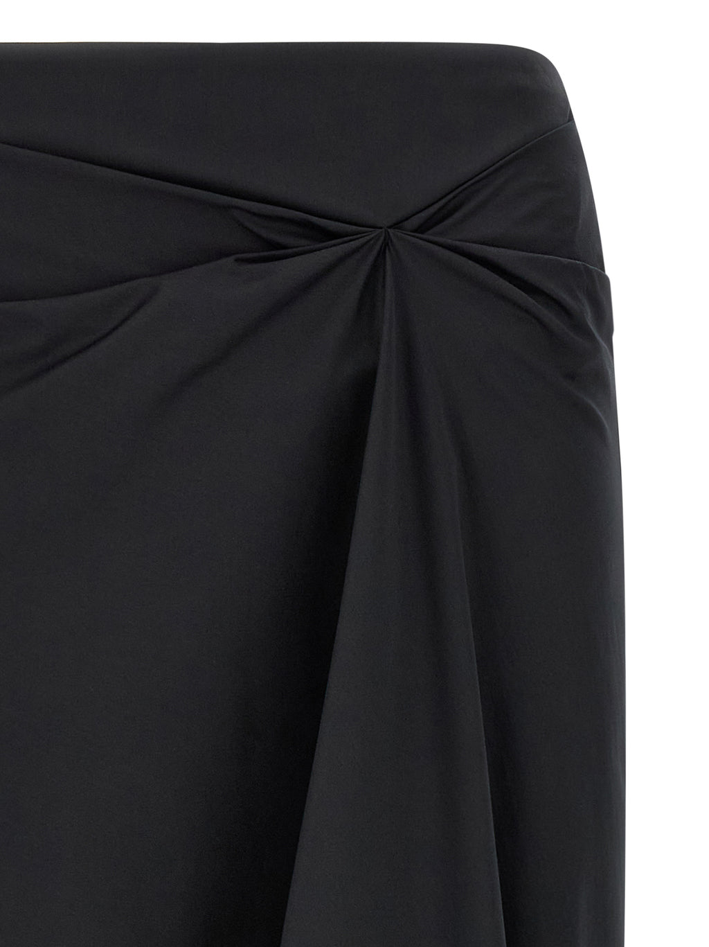 Max Mara Black Cotton Midi Skirt