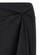 Max Mara Black Cotton Midi Skirt