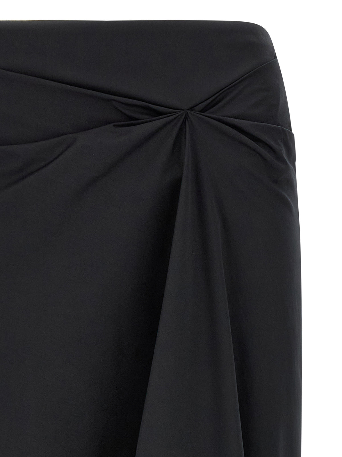 Max Mara Black Cotton Midi Skirt