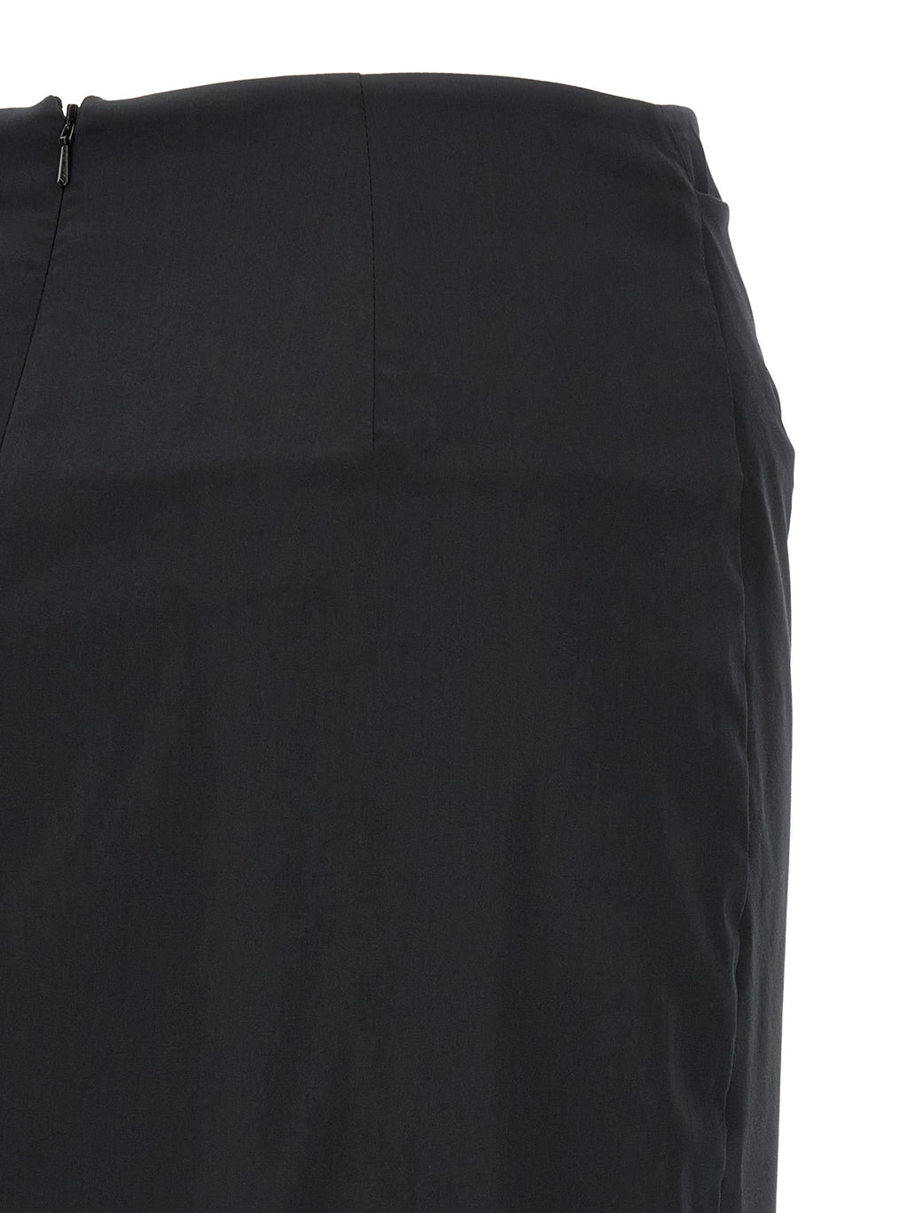 Max Mara Black Cotton Midi Skirt