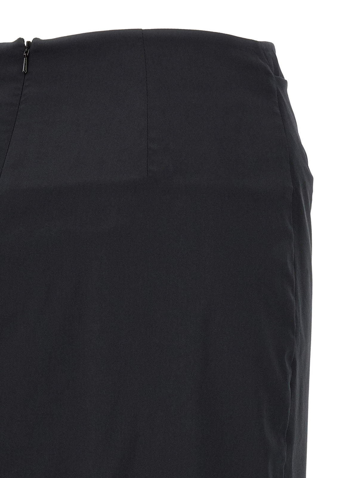 Max Mara Black Cotton Midi Skirt