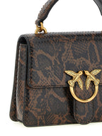 PINKO Brown Calfskin Handbag