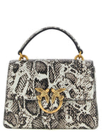 PINKO Gray Calfskin Handbag