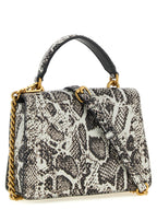 PINKO Gray Calfskin Handbag