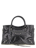 Balenciaga Silver Lamb Leather Handbag