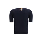 Max Mara Blue Silk T-Shirt