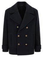 Balmain Blue Virgin Wool Coat
