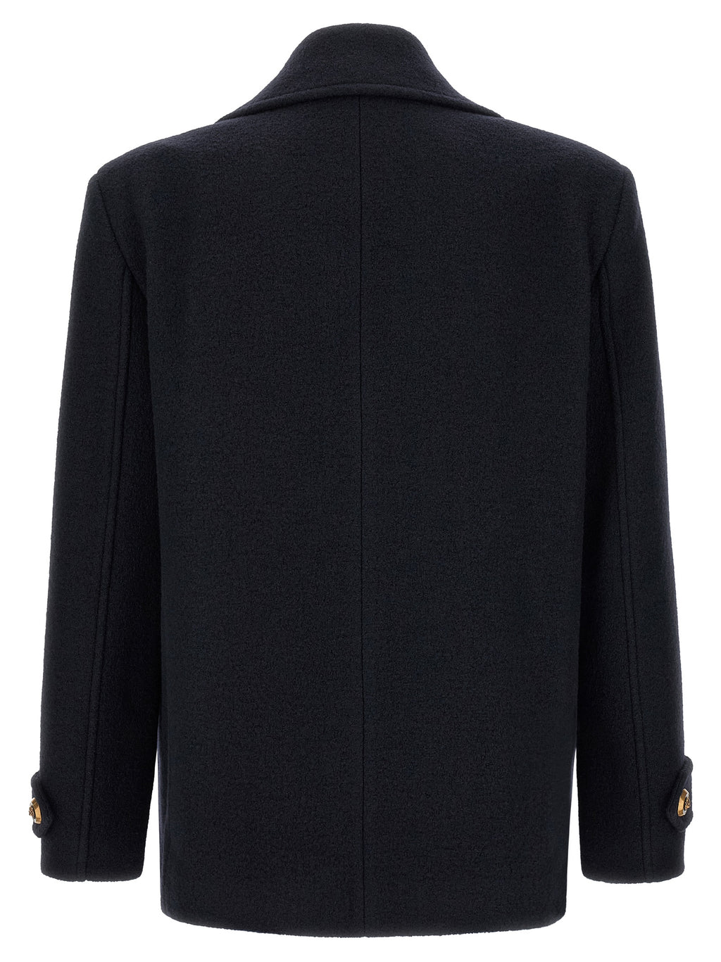 Balmain Blue Virgin Wool Coat