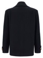 Balmain Blue Virgin Wool Coat