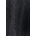 Ganni Gray Wool Oves Aries Midi Skirt