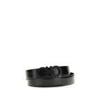 Ferragamo Black Calf Leather Bos Taurus Regular Belt