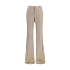 Saint Laurent Beige Wool Oves Aries Flared Pants