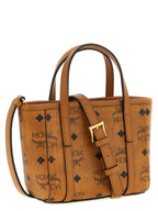 MCM Brown Polyethylene Tote Bag