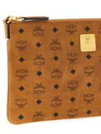 MCM Brown Polyethylene Clutch Bag