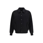 Ferragamo Black Wool Oves Aries Biker Jacket