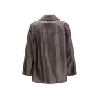 Prada Brown Lamb Leather Leather Jacket