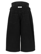 The Attico Black Cotton Cropped Jeans