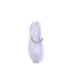Jimmy Choo White Polyurethane Ballet Flats