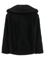 Max Mara Black Alpaca Leather Coat